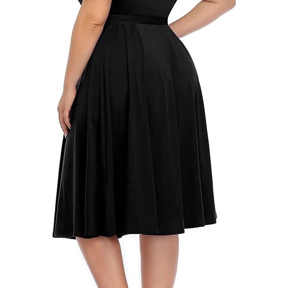 NWT women’s Pinup fashion Wrap V Neck Midi dress SZ Medium - Picture 4 of 10